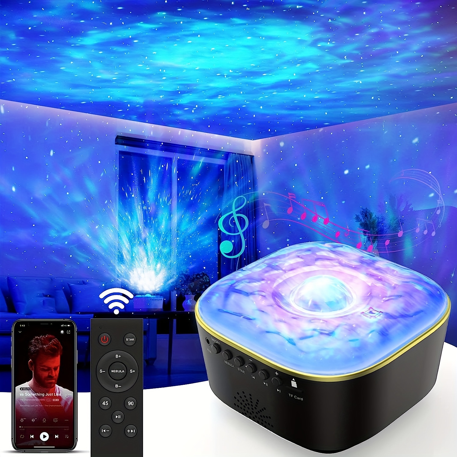 Star Projector Night Light, Galaxy Projector For Bedroom, Night Sky  Projector With Speaker & 19 White Noise, Galaxy Light Ceiling Projector  With Led Nebula Light - Temu Cyprus