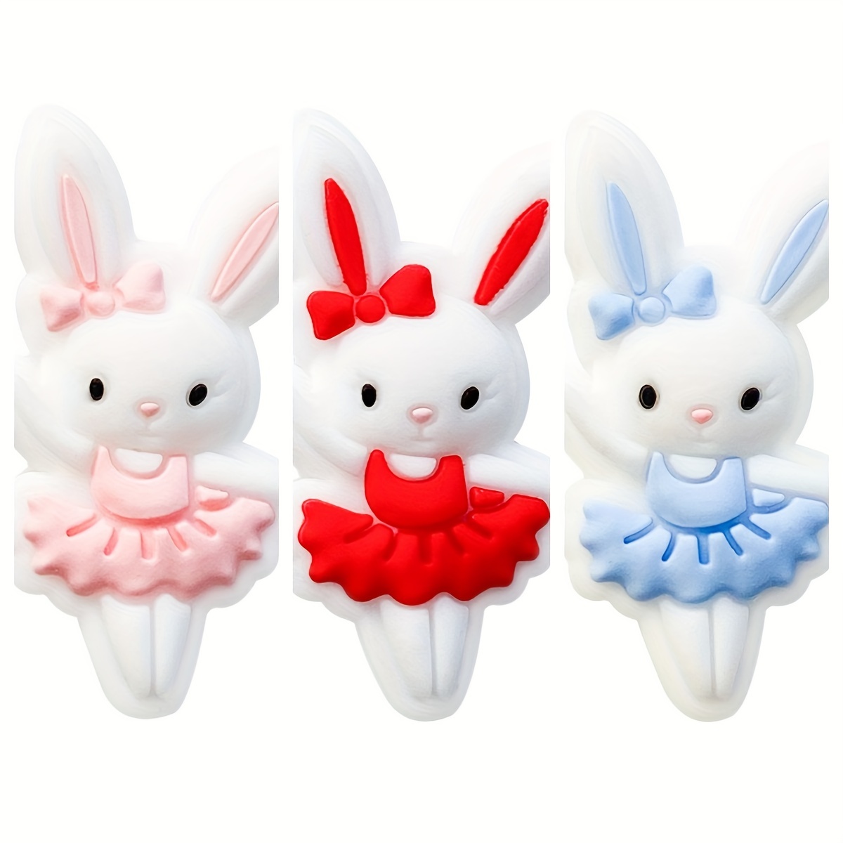 1pc Baby Rattle Bunny Toy Silicone Beads DIY Children Toy Rabbit