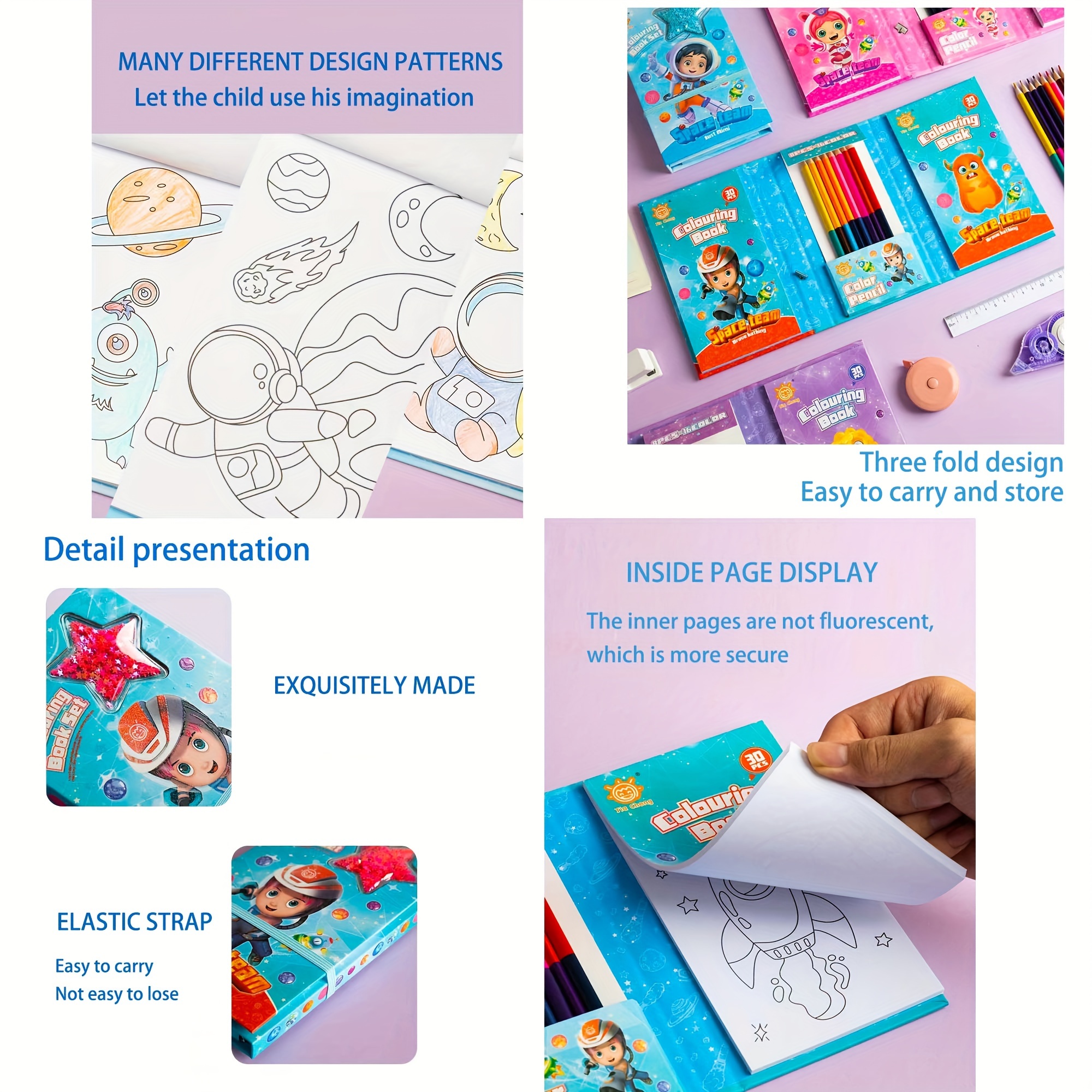 Lanvixo Mini Libros para Colorear Niños - Paquete de 16, Libro