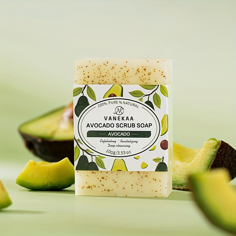 Avocado Scrub Soap for Face and Body Care