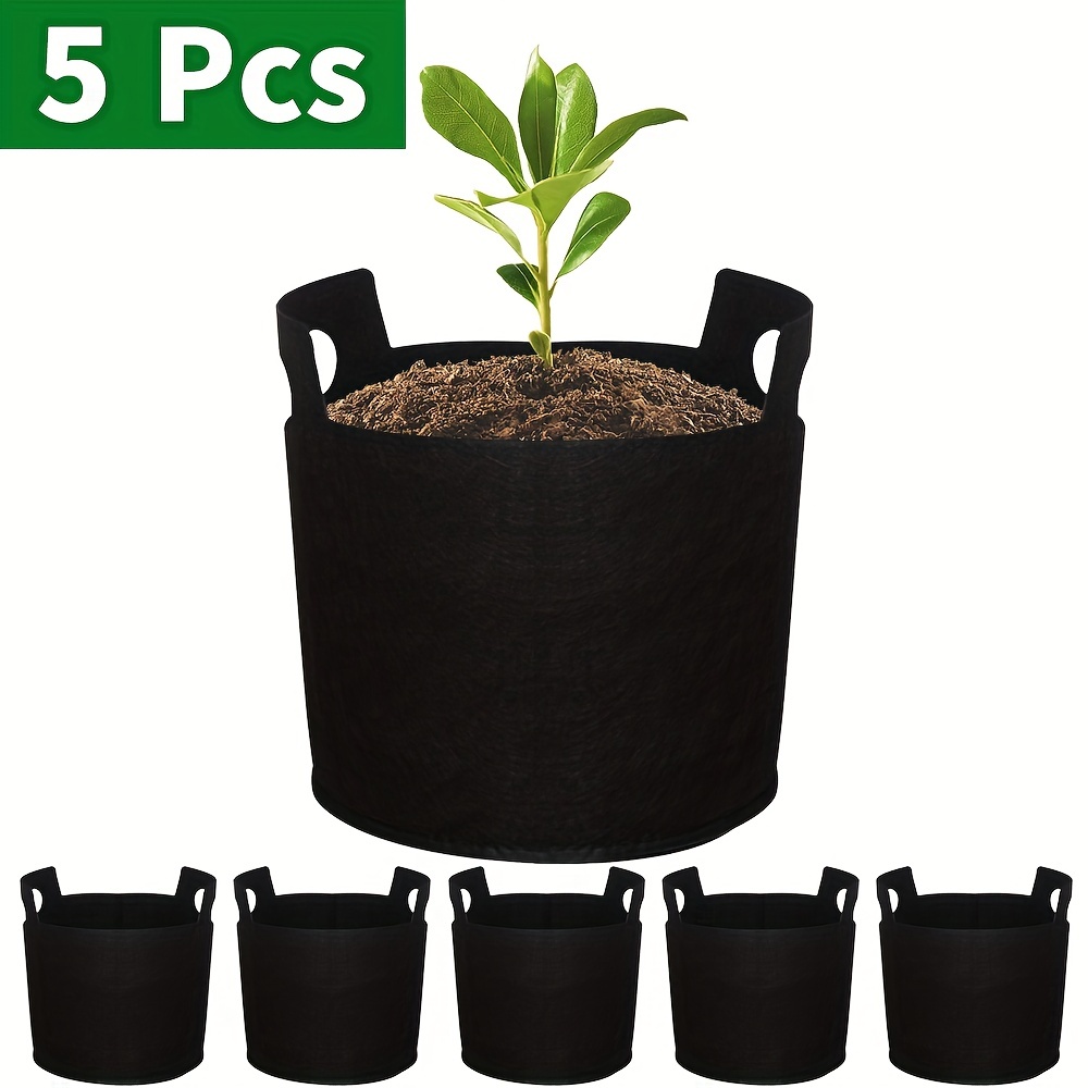 7/10 Gallon Grow Bags Non-Woven Grow Bag Gardening Breathable Plant Grow  Pots for Vegetable Growing Garden Flower Planting - AliExpress