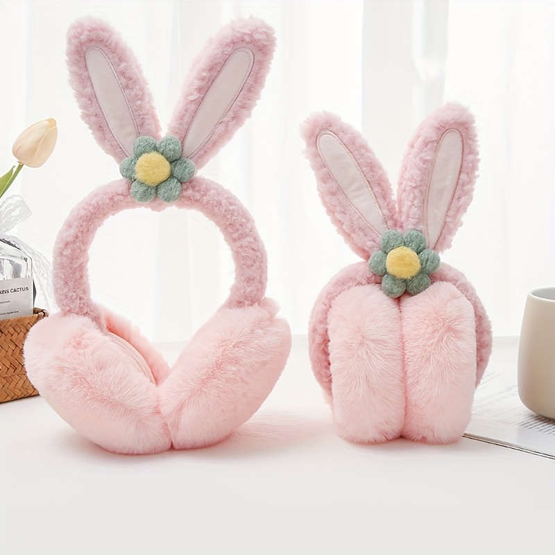 Ear Warmers Women Soft Warm Ear Covers Cute Rabbit Ear - Temu