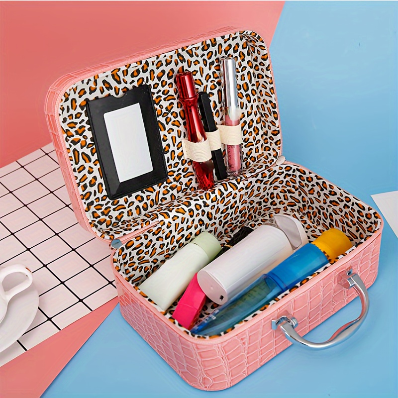 MADISON Portable Leather Makeup Organizer Case for Travel