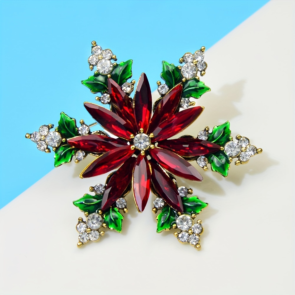 Christmas Snowflake Brooch Pin for Women & Girls