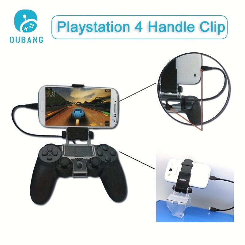

Oubang Controller Phone Mount For Ps4, Phone Mount Smart Clip For Ps4 Controller Compatible For Ios/ Android/ps4 Remote Play, Adjustable Angle Design, Smart Clip For Ps4
