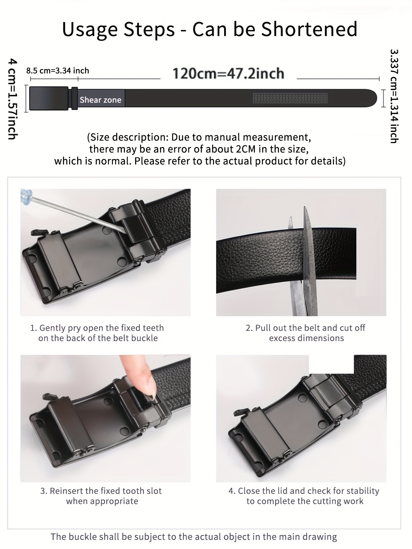 1pc Men's Belt, Fashionable Business & Casual Pu Auto Buckle Leather Belt,  Suitable For Jeans And Pants, Christmas Gift For Father, Brother, Husband,  Boyfriend, Youth And Middle-aged, Length: 120cm (can Be Cut