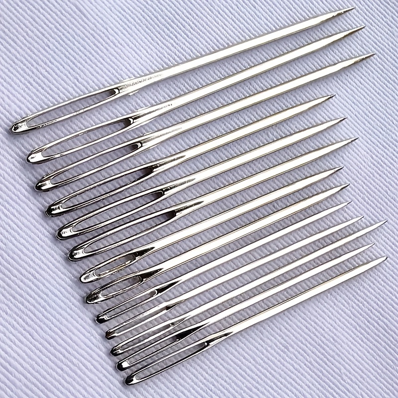 Mtsooning 10 Pcs Steel Hook Needle Threader for Hand Sew Ribbon Embroidery Cross Stitch