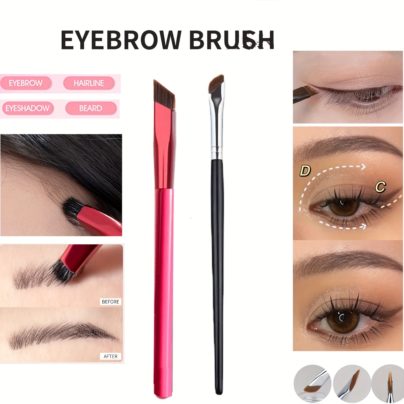 Eyeliner Brush Nose Shadow Repair Eye Shadow Concealer - Temu