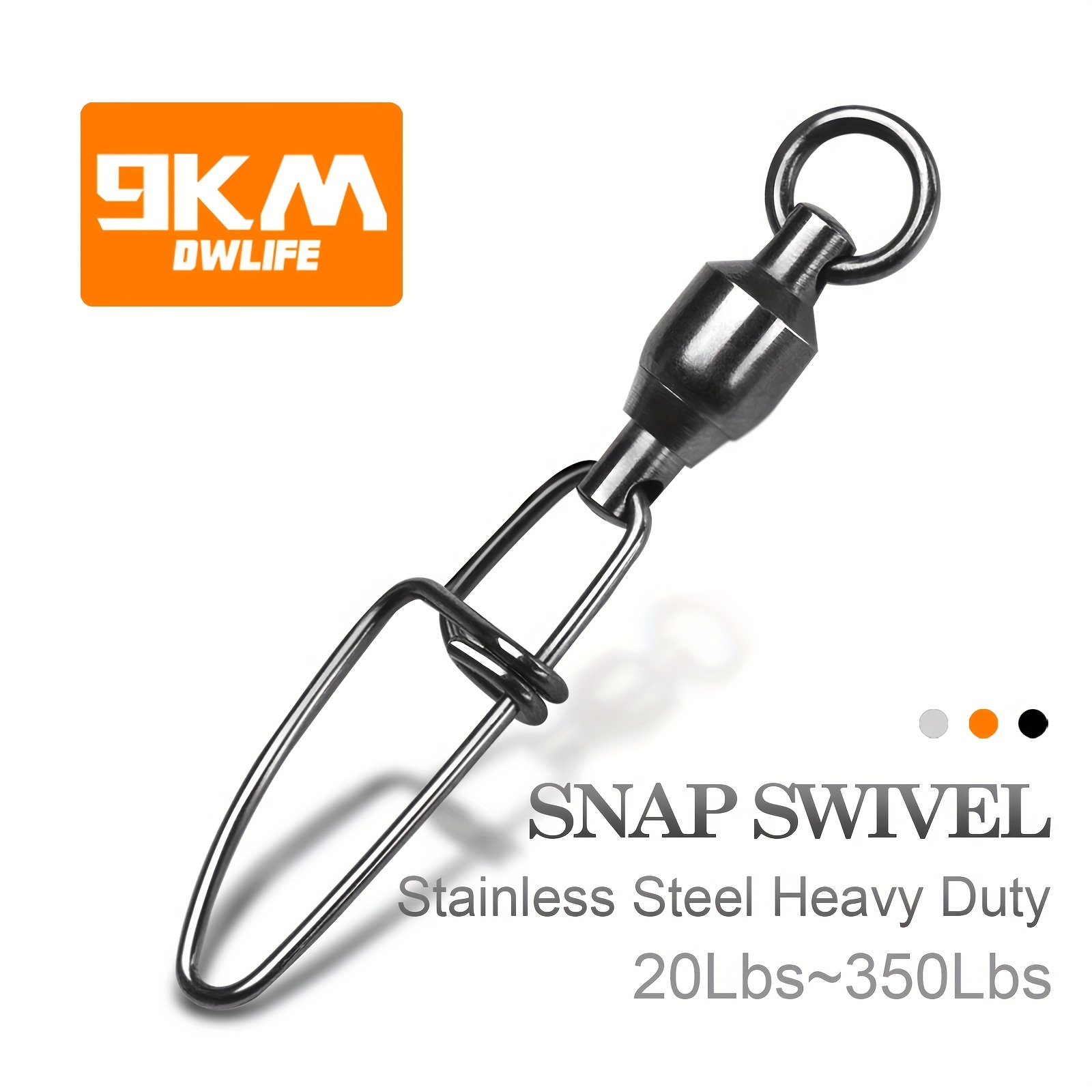 Stainless Steel Dual Rotation Ball Bearing Snap Swivels | 5 Pack |  Saltwater Fishing Tackle
