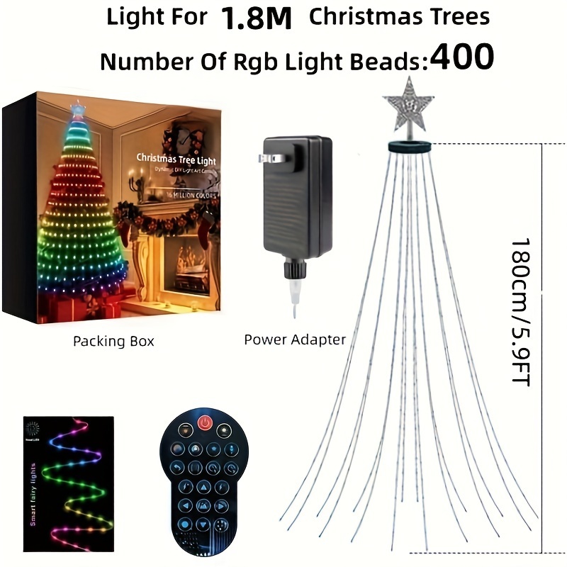 🎄Magical Remote Control Extendable Christmas Tree 🎁Easy to Insta