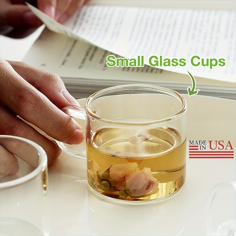 Espresso Glass Cups With Handle Insulated Glass Espresso - Temu