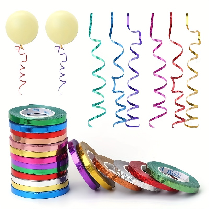 

1pc, 10m/roll 5mm Balloon Ribbon Party Birthday Wedding Accessories Laser Balloon Chain Satin Ribbon Crafts Decoration