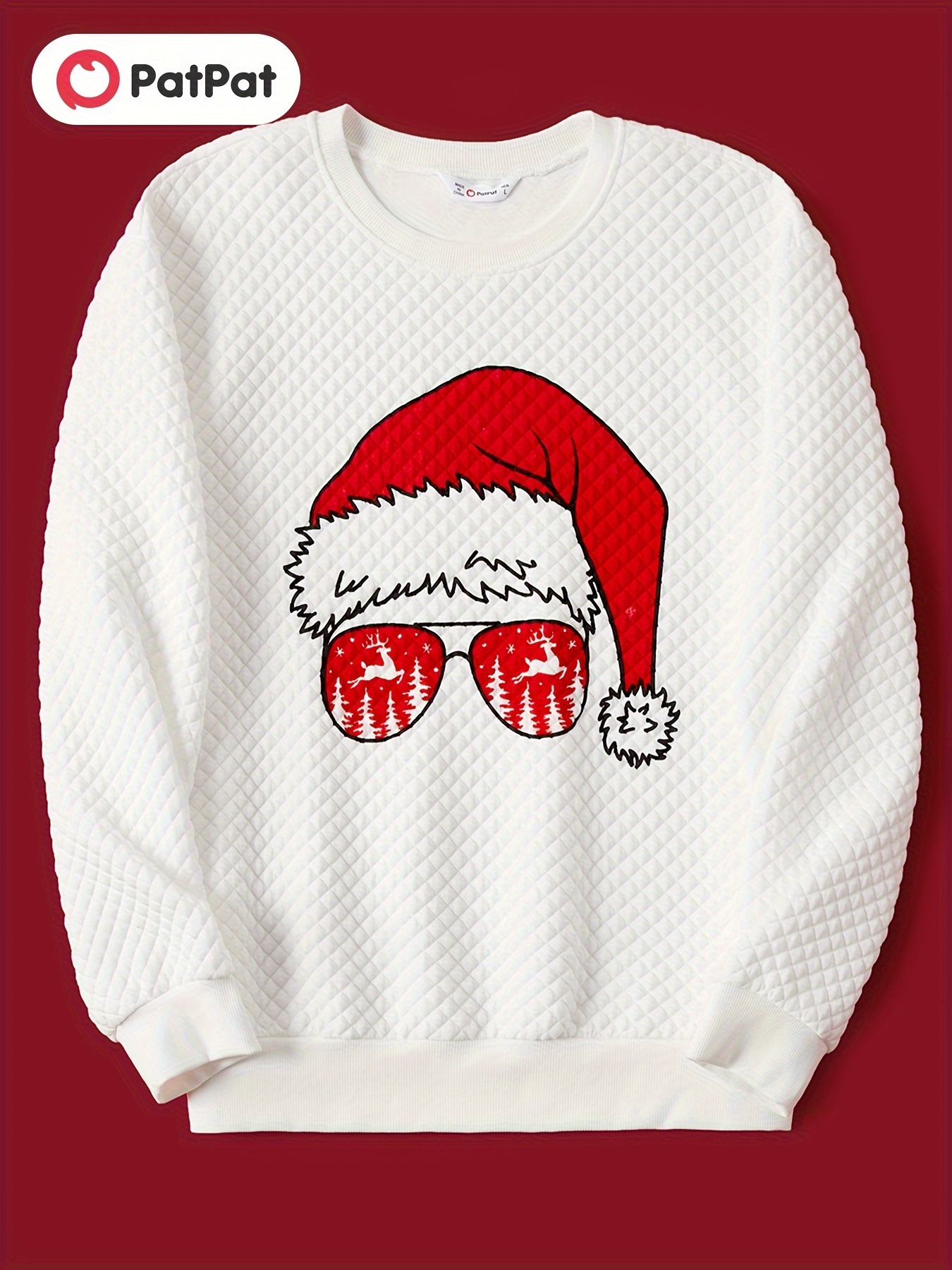 Christmas Family Matching Santa Graphic Crew Neck - Temu