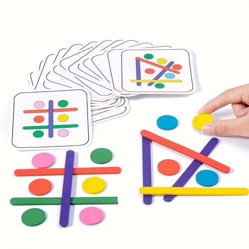 kids ow stick puzzle toys color sensory thinking matching games children educational wooden toys