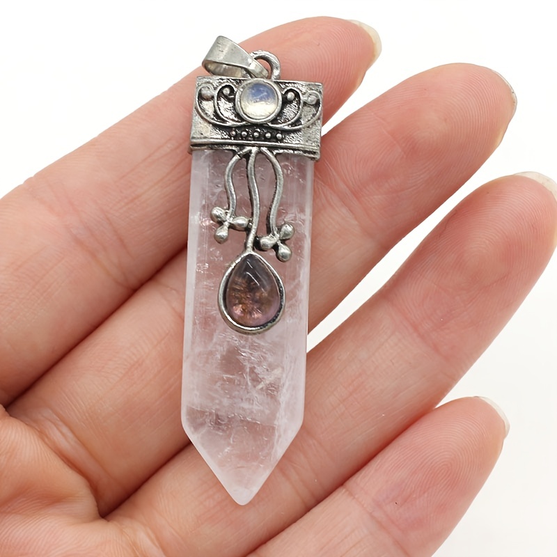Chakra Arrow Shield Quartz Pendant Necklace