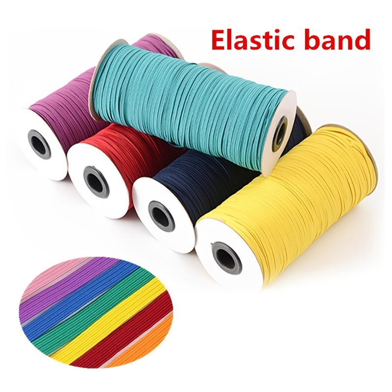 5yards Color Elastic Rope Flat Rubber Band High Elastic - Temu