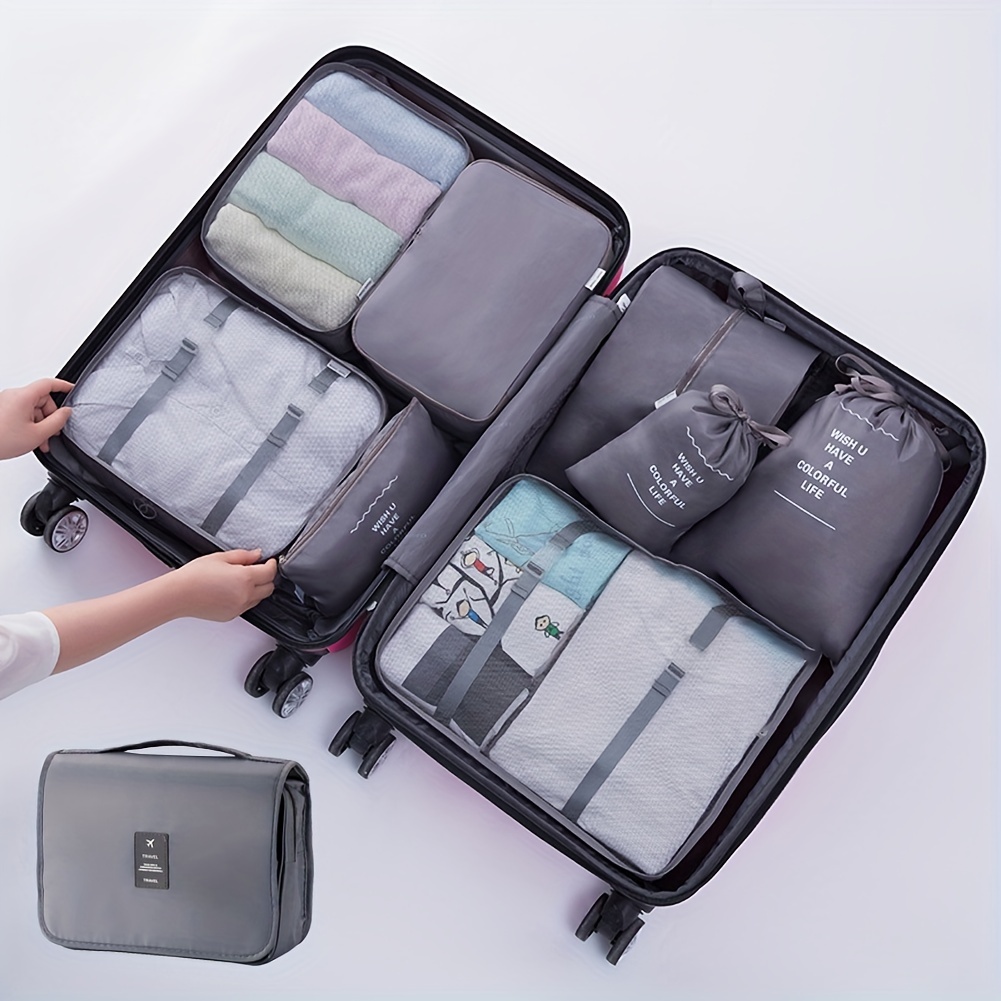 Travel Packing Cubes, Multifunction Travel Luggage Bags, Clothes & Shoes  Cosmetics Storage Bags - Temu