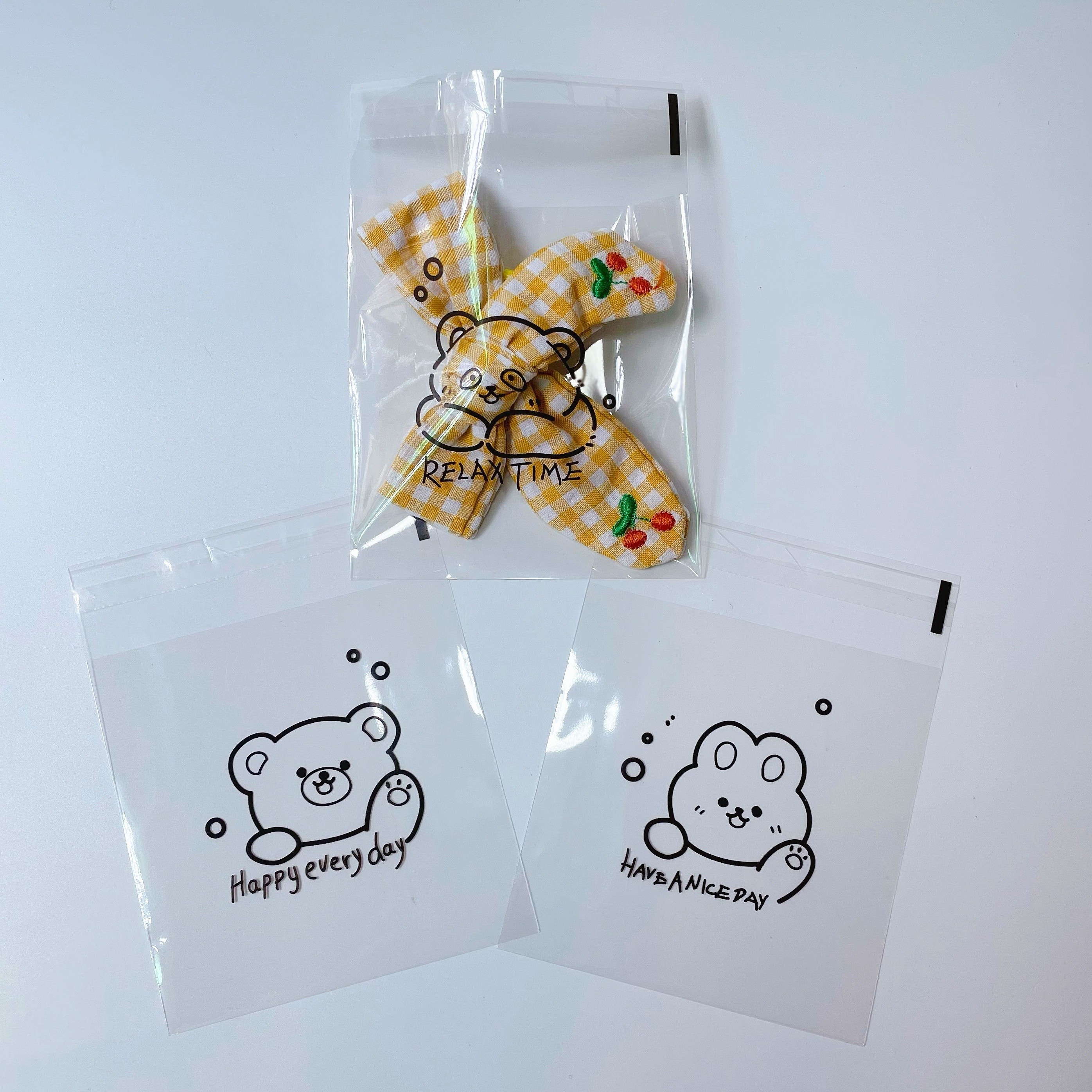 100pcs Cute Bunny Bear Print Ziplock Bags - Perfect for Baby Shower,  Holiday & Party Gifts!