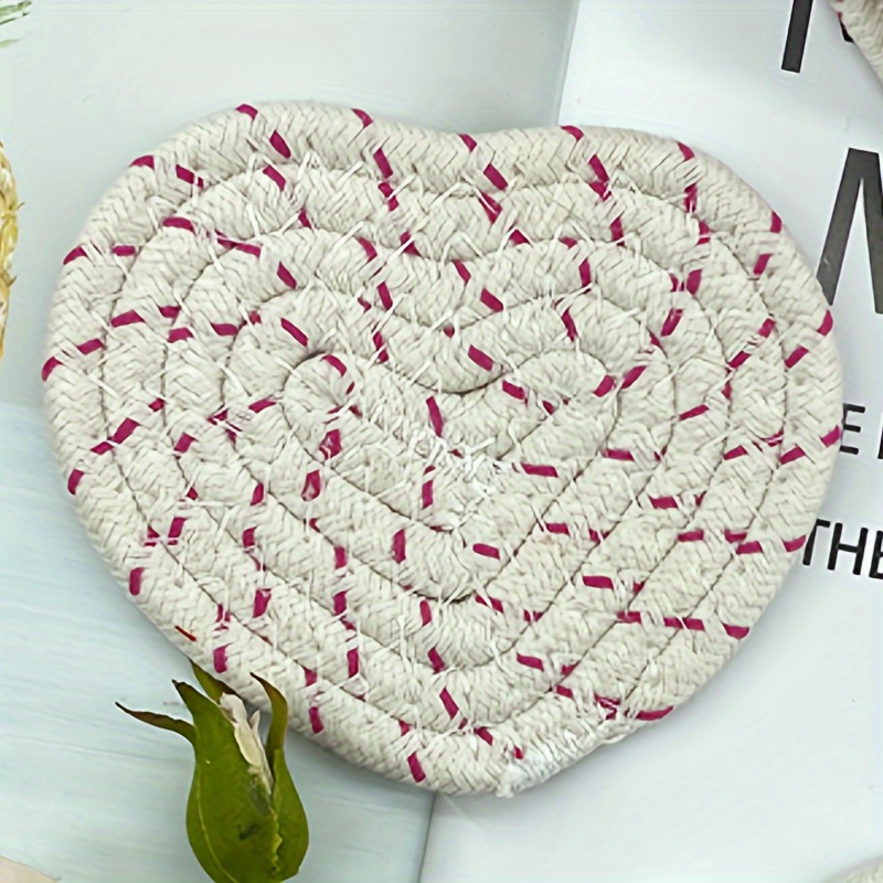 Heat Insulation Coaster Simple Handmade Cotton Thread Woven - Temu