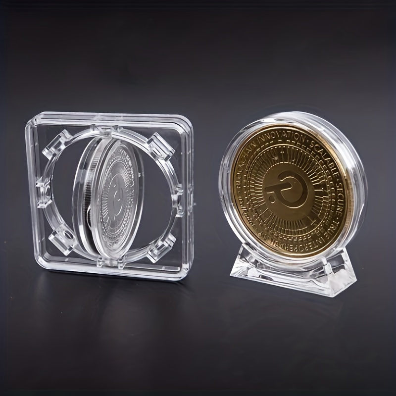 Coin Snap Holders Silvery Dollar Coin Holder Coin Capsule - Temu United  Arab Emirates