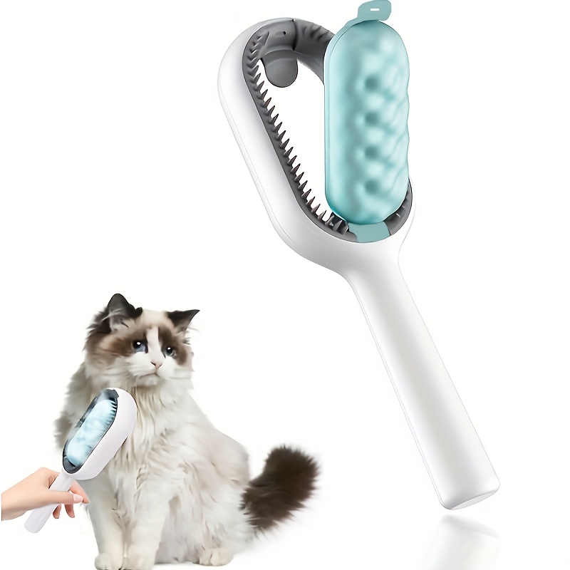 Steamy Cat Brush, Upgraded 4 in 1 Multifunctional Cat Steamer Brush, Self  Cleaning Steam Cat Brush for Massage, Steam Pet Brush for Removing Tangled