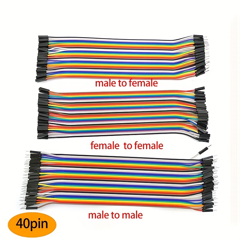 

40pin Multicolor Dupont Wire, Male To Female, Male To Female, 30cm