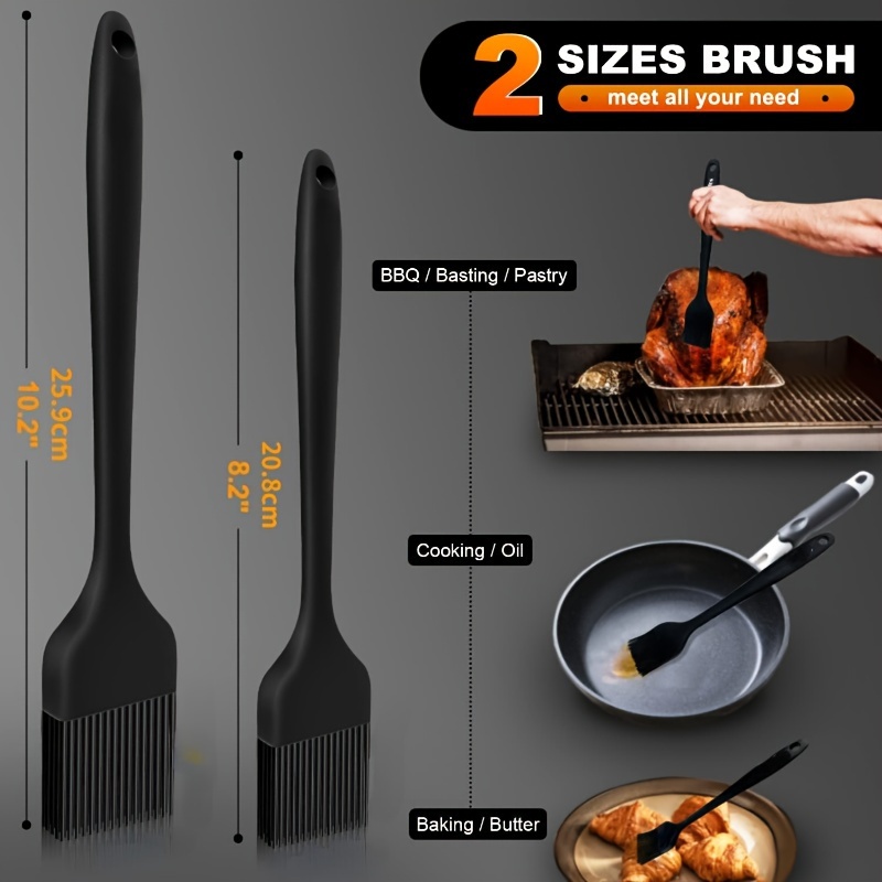 1/2 PCS Silicone Basting Pastry Brush Heat-Resistant Oil Butter Sauce  Spread Brushes Baking & Pastry Utensils