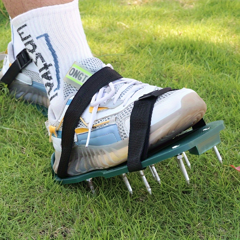 

1 Pair, Garden Pine Shoes 4.2cm Grass Pegs Shoes Lawn Inflatable Pine Shoes Self Leveling Epoxy Garden Tools