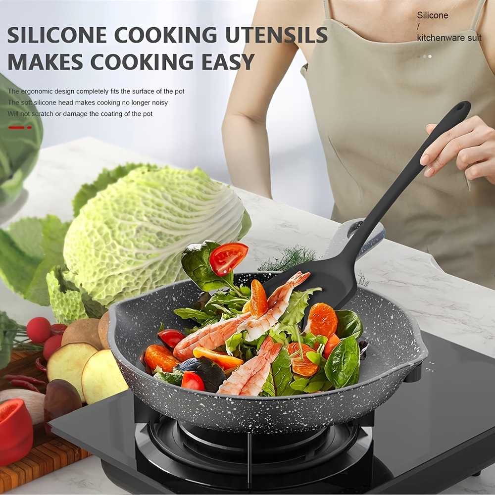 Silicone Cooking Utensils Set - 446°f Heat Resistant Kitchen