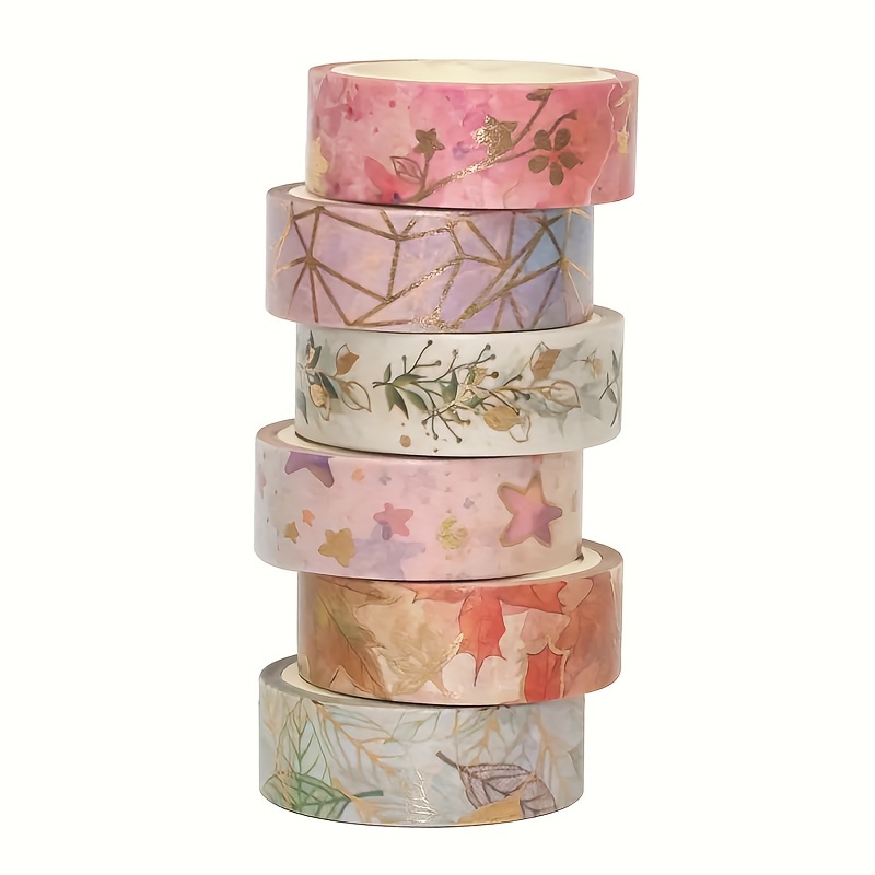 Golden Metallic Washi Mirror Tape Diy Golden Graphic Art - Temu