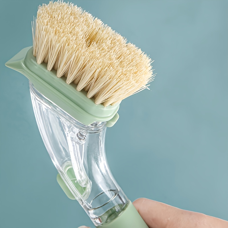 Kitchen Dish Brush With Soap Dispenser Long Handle - Temu