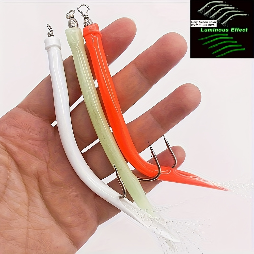 Eel Fishing Hooks For Striped Bass Luminous Tube Lures With - Temu