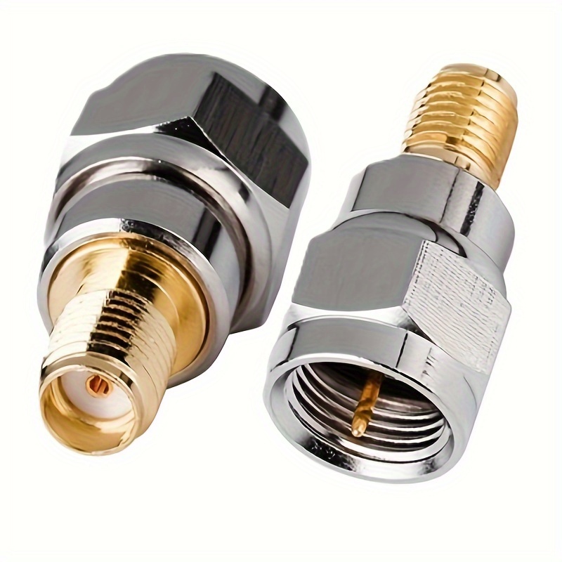 8pcs sma male female to f male female coax kit rf coaxial adapter kits sma to f straight gold plated nickel plated tv coax adapter connector for dab fm am radio pioneer