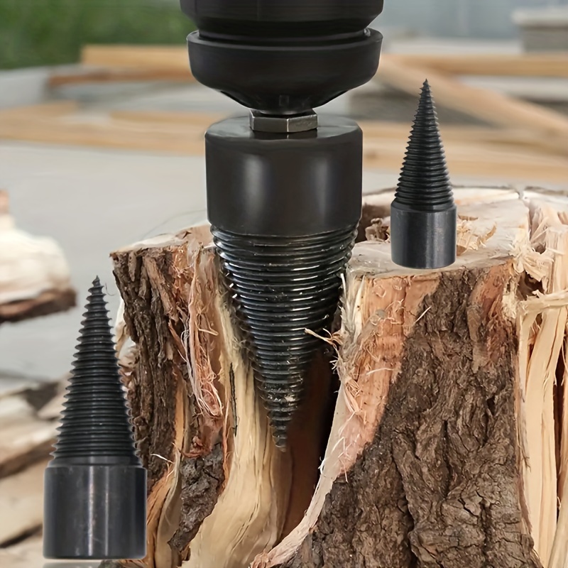 Fendeuse de bûches | Outil de fendage manuel - Fendeur de bois de chauffage  - Manuel rapide - Pointe biseautée en acier pour fendre le bois de