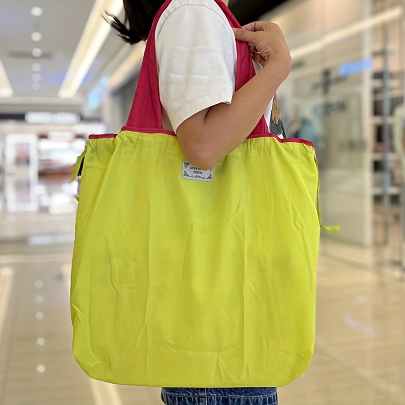 Bolso Compras Plegable Cordón Bolso Supermercado Lavable - Temu