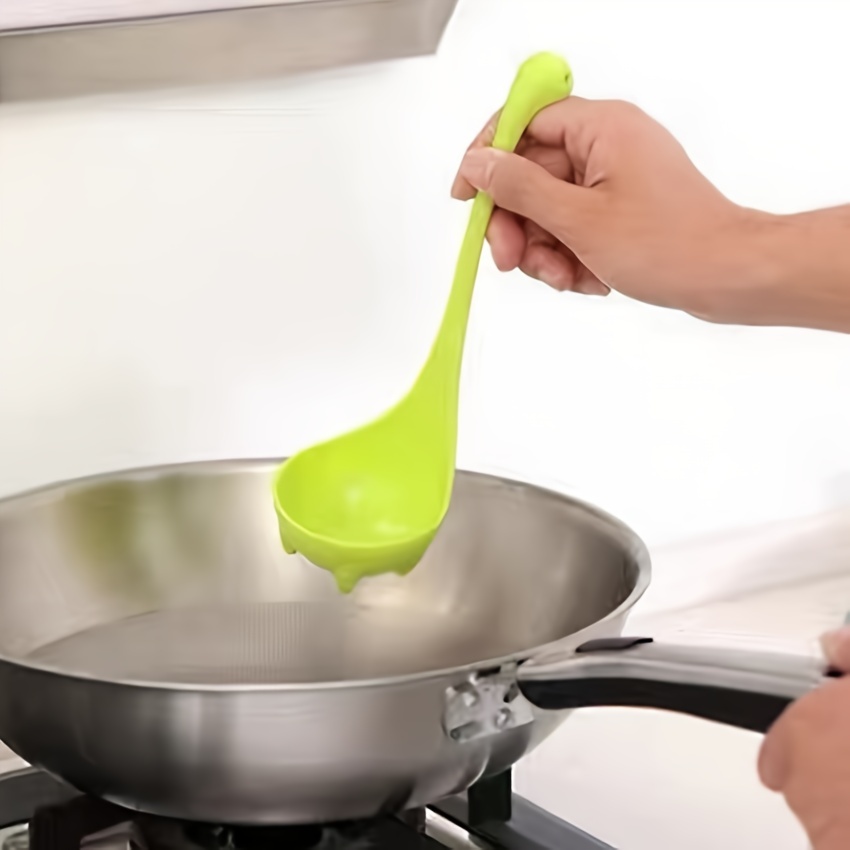 Nessie Ladle Spoon - Green Cooking Ladle for Serving Soup, Stew