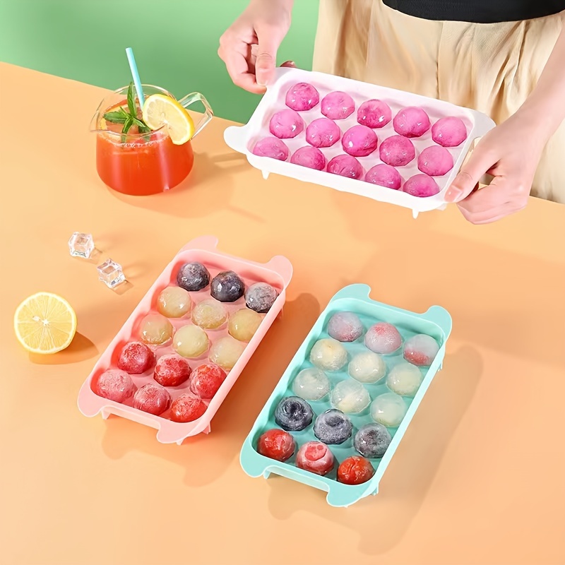 Press-type Ice Cubes Tray With Lid Multipurpose Baby Food Making Template  Quick Release Ice Maker