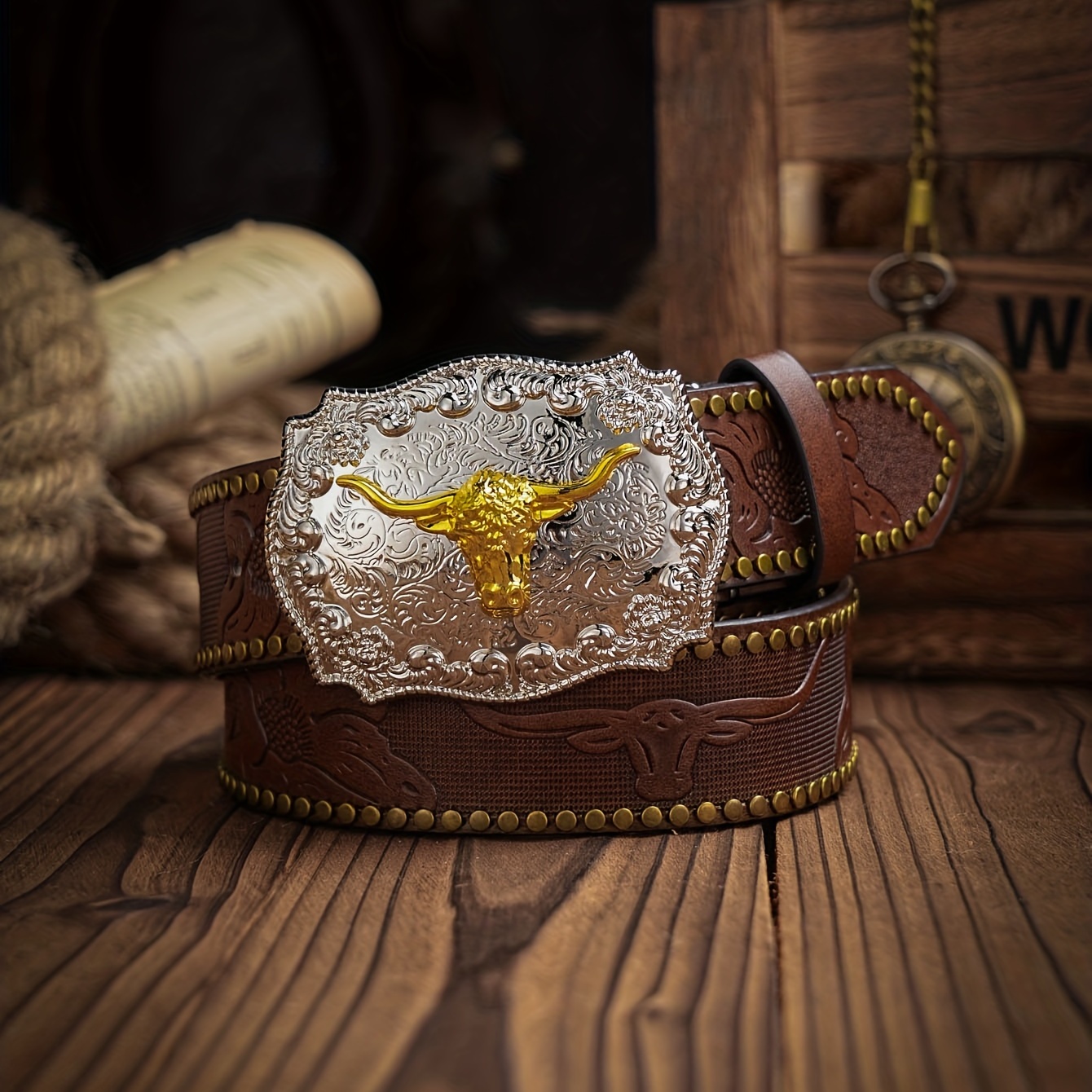 Vintage Western Cowboy Belt Buckle With Cross And Horse Design - Stylish  And Unique Fashion Accessory - Temu