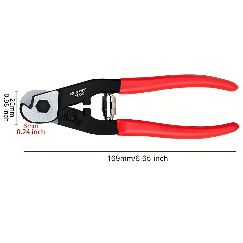 Cable Wire Cutters 6 Inch Wire Rope Cutter Chrome Molybdenum Alloy Steel  Forged Stainless Steel Wire Rope Bike Brake Cable Railing Cable Cutting  Plier