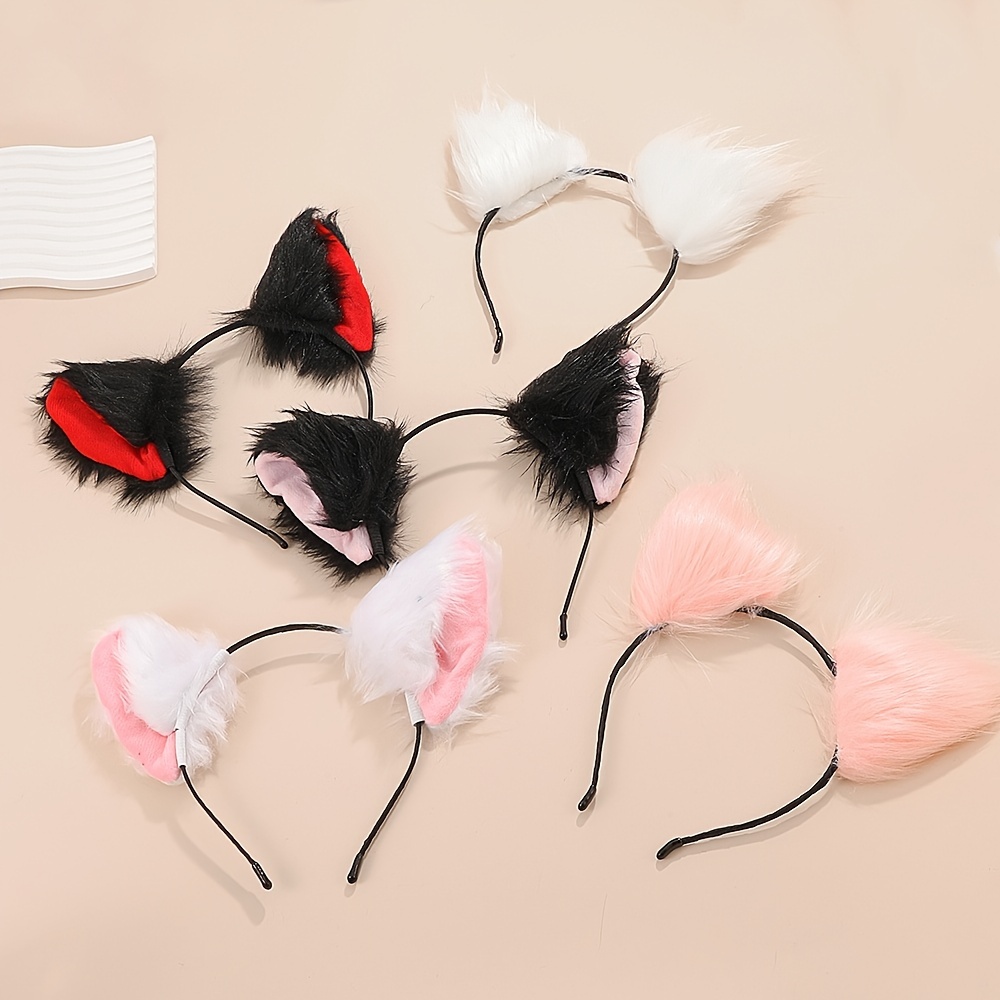 Cat Ears Kitten Neko with Little Bell Hair Clip Headband Cosplay