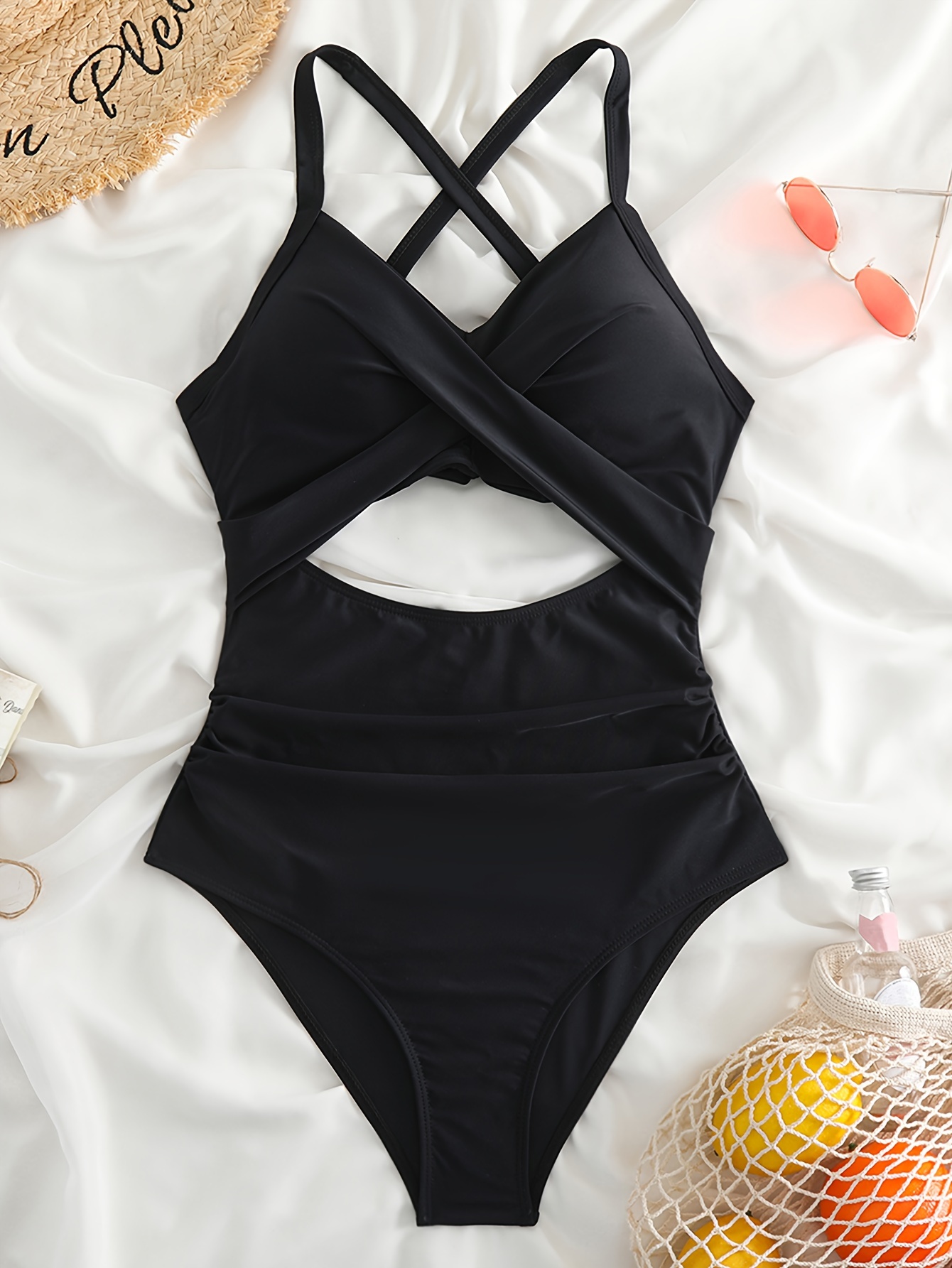 Block Garden Women One Piece Mesh Tie Back Swimsuit Cutout Back Mokini,  Black, Small : : Clothing, Shoes & Accessories