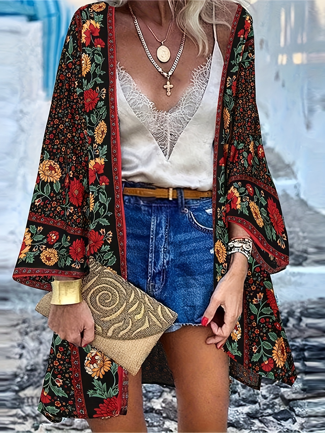 Boho style sale cardigan