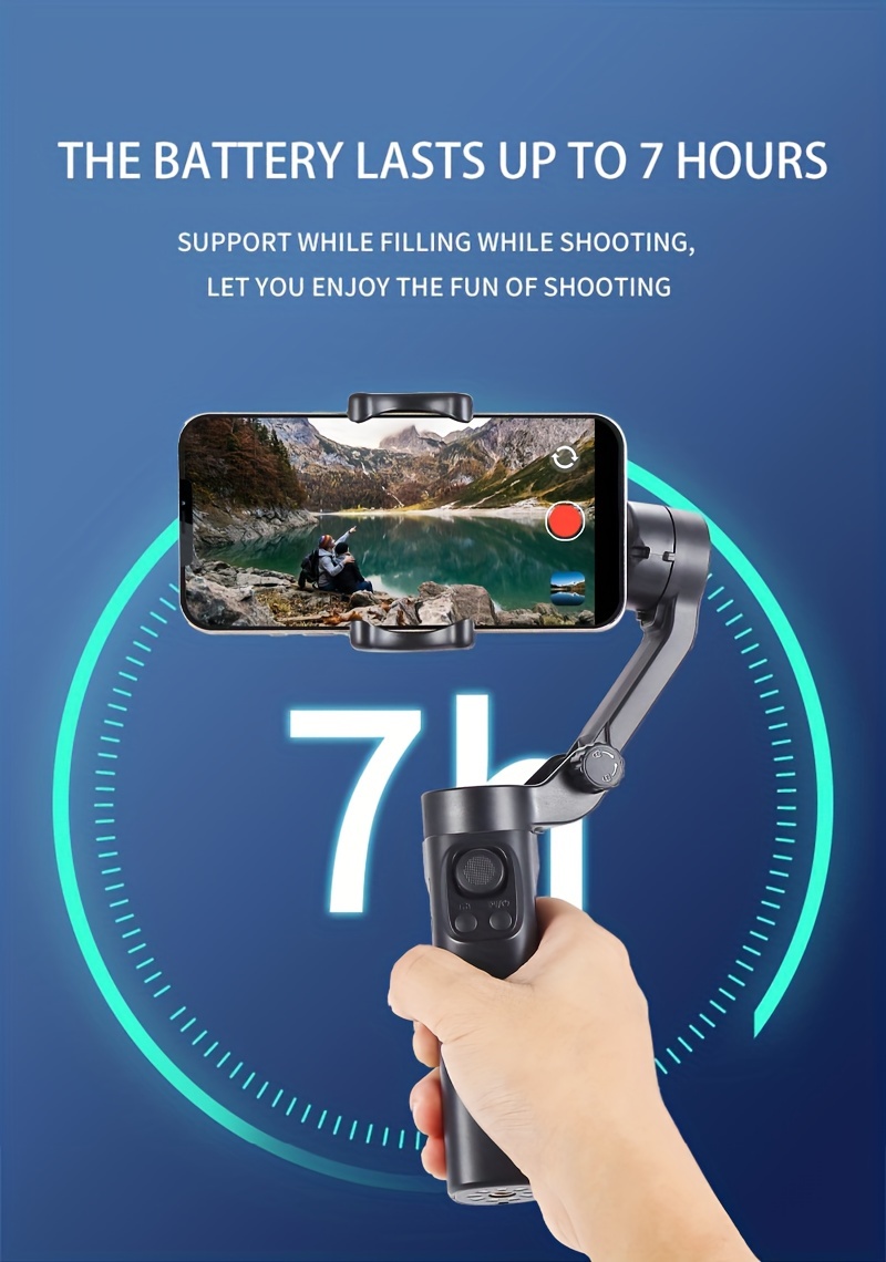 3 Axis Foldable Gimbal Stabilizer Anti Shaking Handheld Pan - Temu