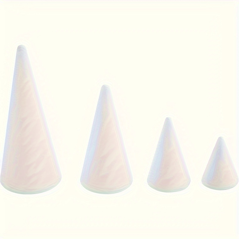 12 Pack Foam Cones for Crafts, Trees, Holiday Decorations, Handmade Gnomes,  Classroom Activities (White, 2.7 x 5.5 in)