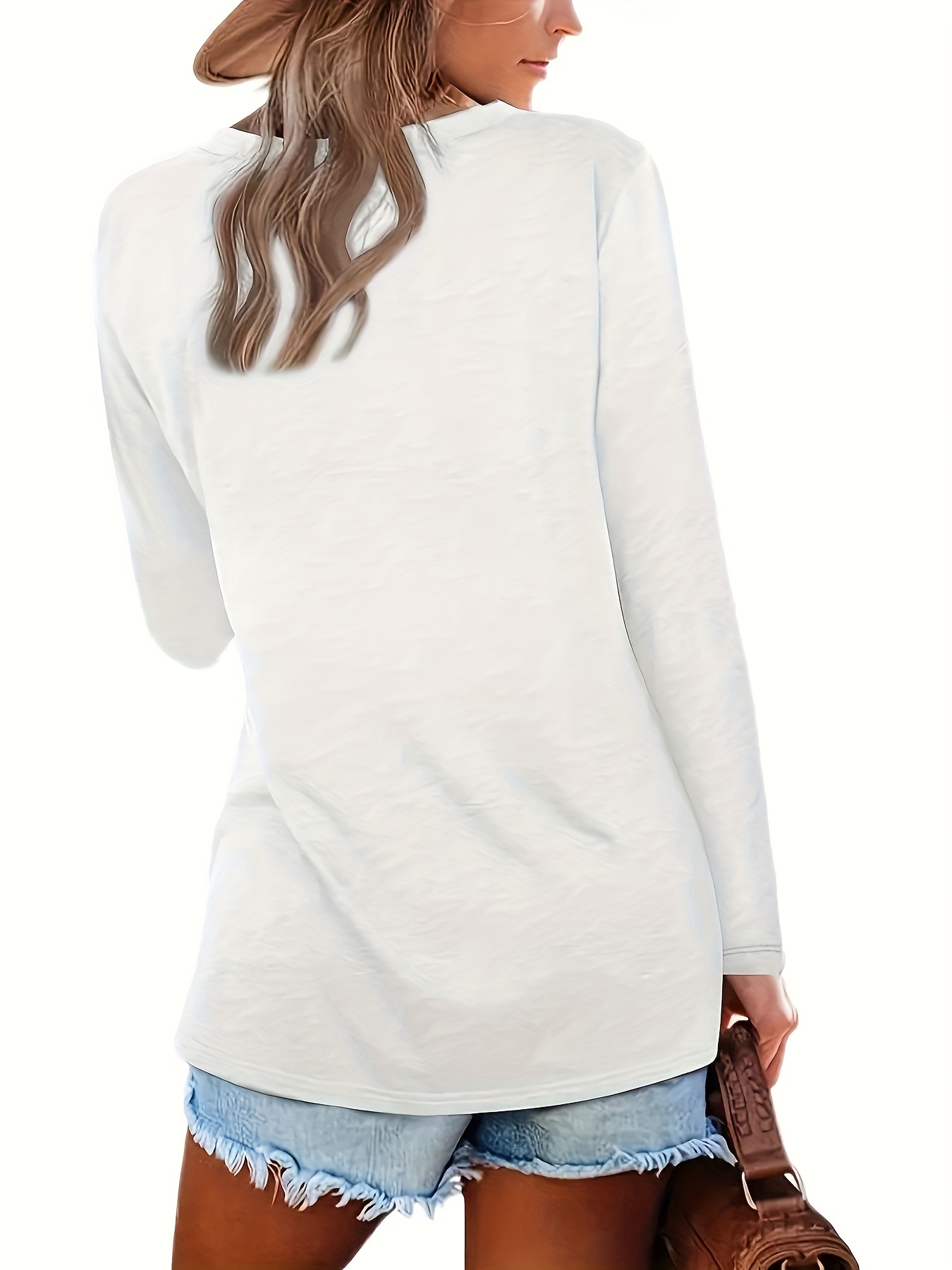 Oversized Plus Size Women Casual Loose Long Sleeve Tops T Shirts