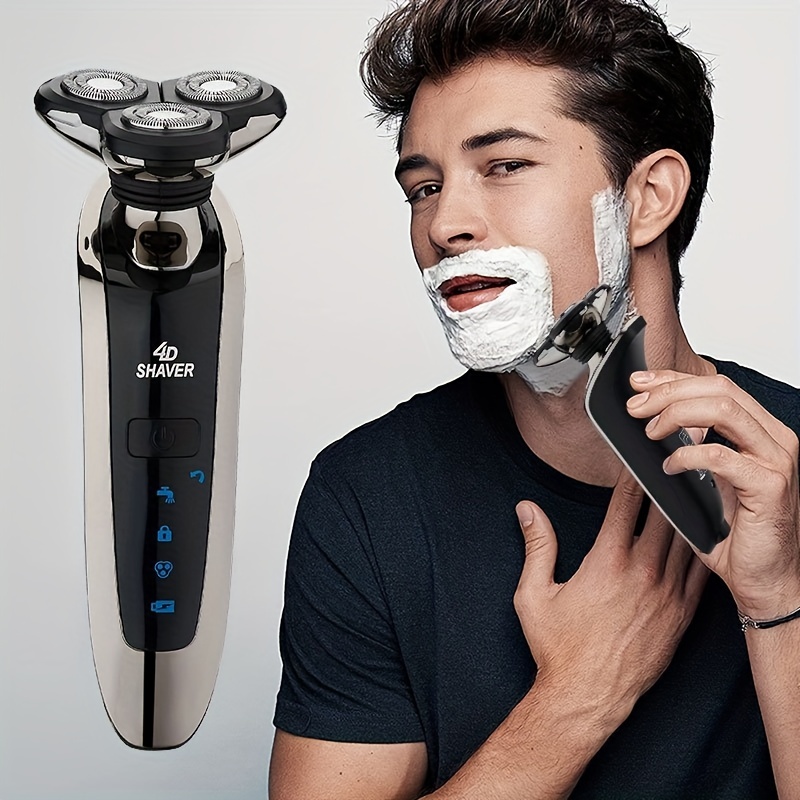 3D Cabeza Flotante de los hombres navaja de afeitar eléctrica Afeitadora  recargable inalámbrico USB afeitado Barba máquina - China Afeitadora  afeitadora eléctrica y para el hombre precio