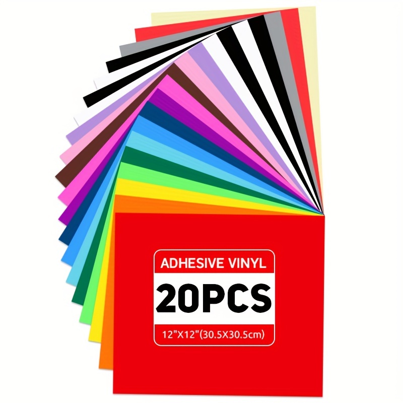 20pcs, Permanent Vinyl For Cricut Machine, Adhesive Vinyl Sheets, For  Scrapbooking, Car Decal, Craft Cutters, Deco Sticker 12*12