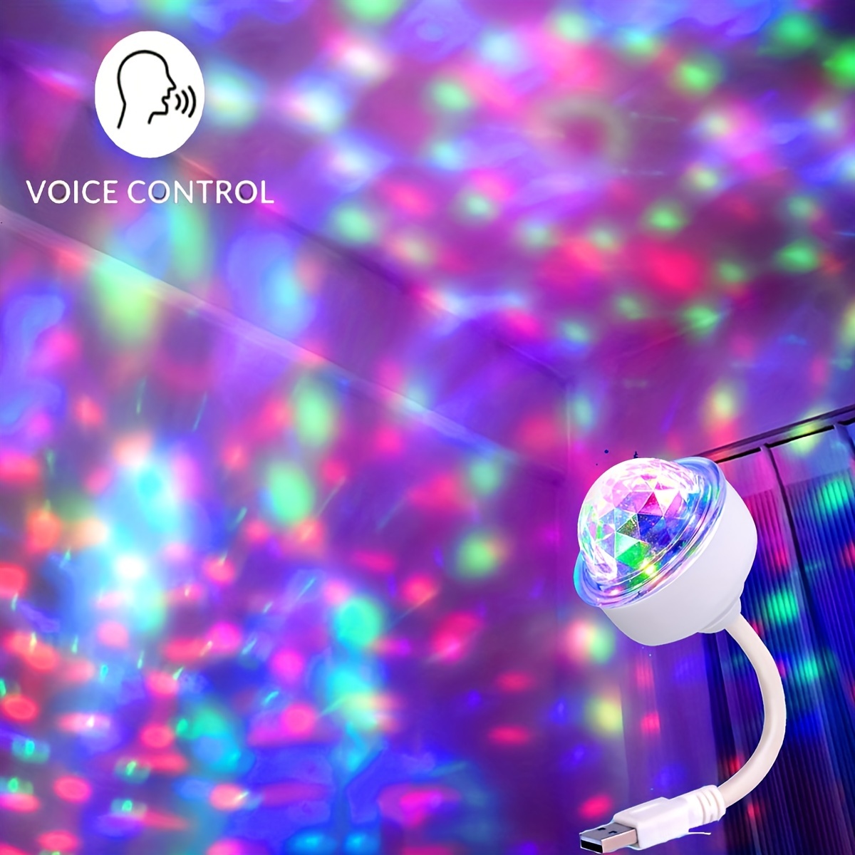 1 X USB-Mini-Disco-Licht, Party-Lichter, Ball-Sound Aktiviert, DJ- Disco-Kugel, Bühnenlicht, Mehrfarbiges LED-Auto-Atmosphärenlicht, Magisches  Stroboskoplicht, Pool, Club, Karaoke (Mini-Disco-Kugel) - Temu Austria