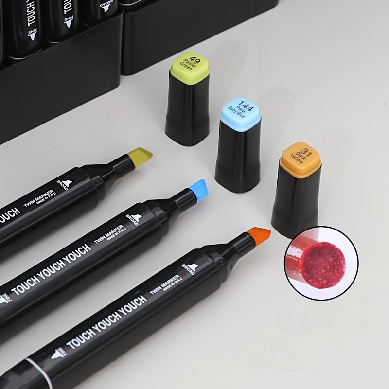 Double headed Marker Pen Set Large capacity Portable - Temu