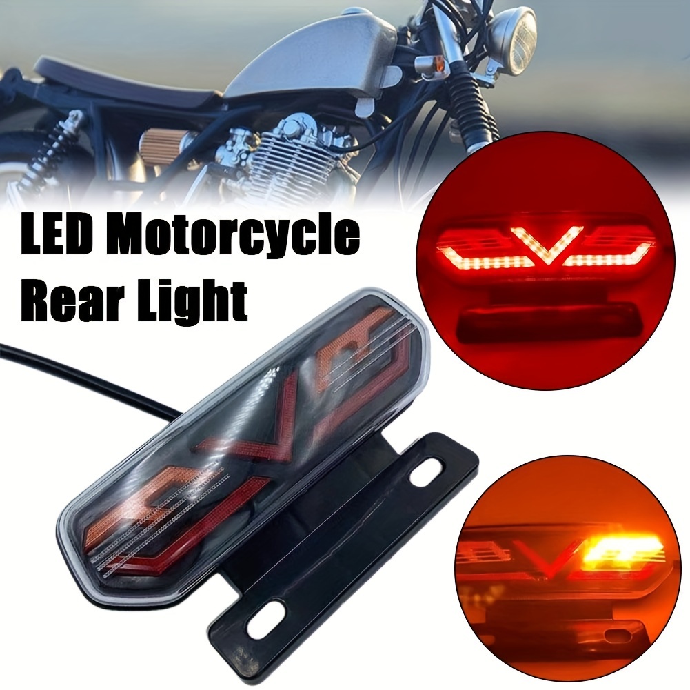 12V Motorrad Rücklichter LED Motorrad Bremslicht Rücklicht - Temu